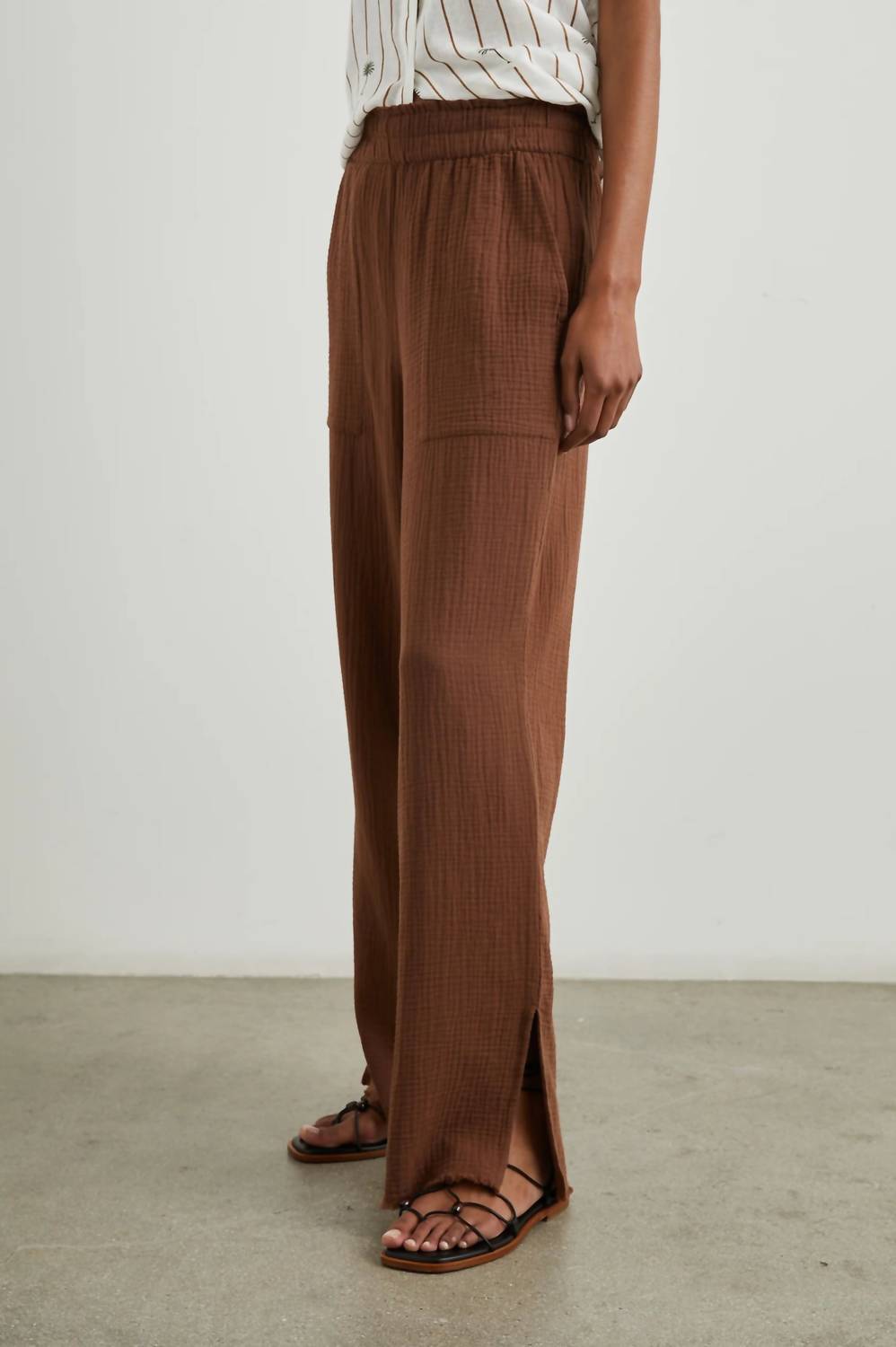 Rails Leon Lightweight Double Gauze Pant in cacao - women's pants - view 4