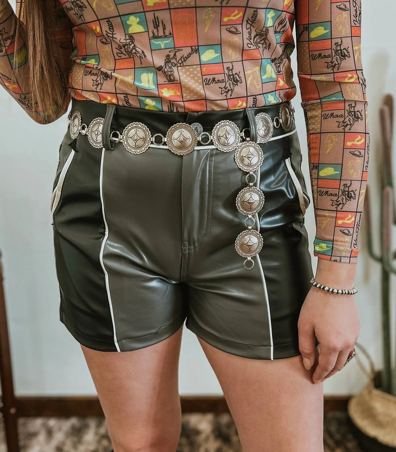 2Flyco - Camino Cowboys Leather Shorts