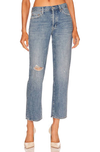Pistola - Maya Mid Rise Easy Straight Ankle Jeans