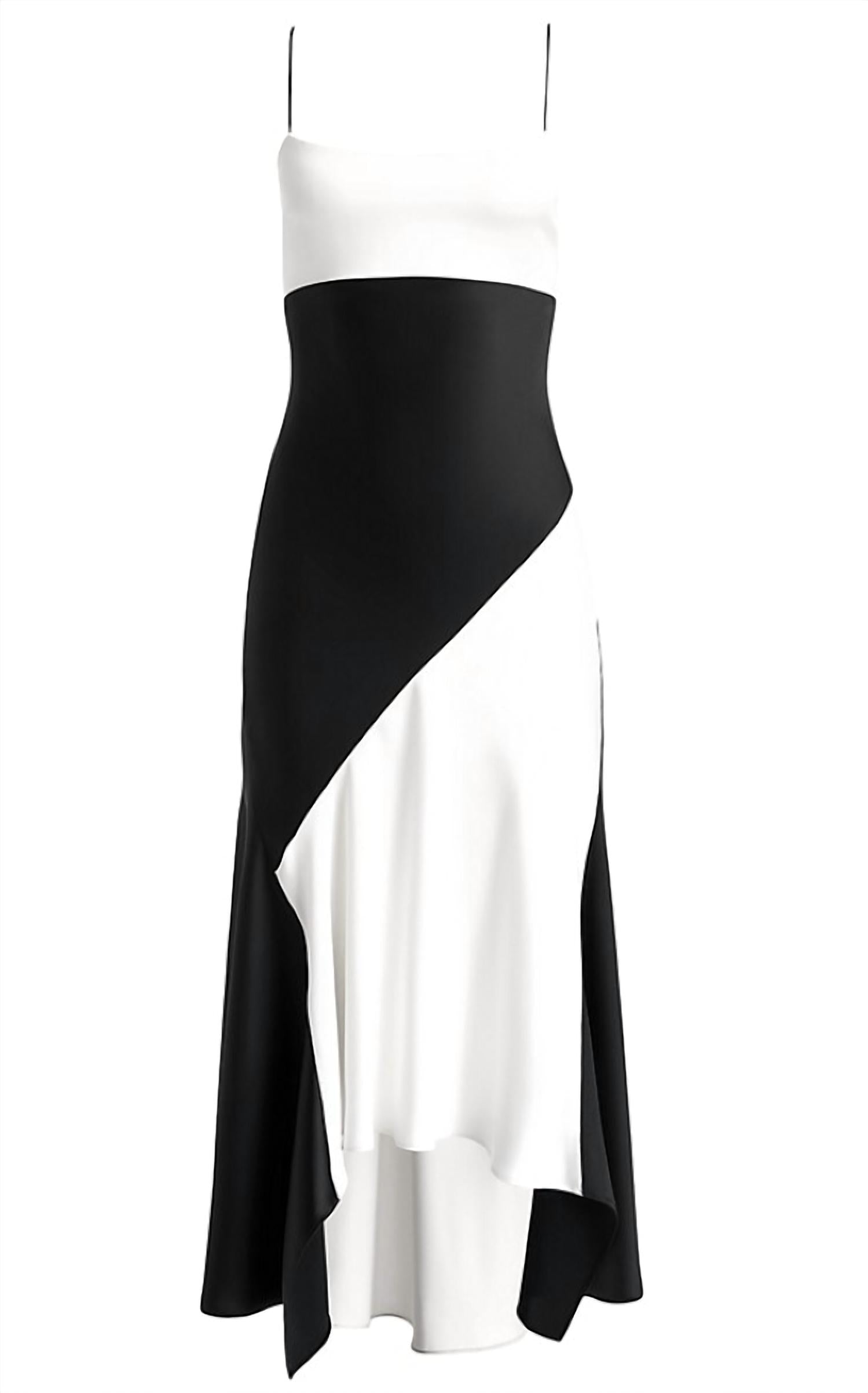 Alice + Olivia - Rosa Asymmetrical Midi Slip Dress