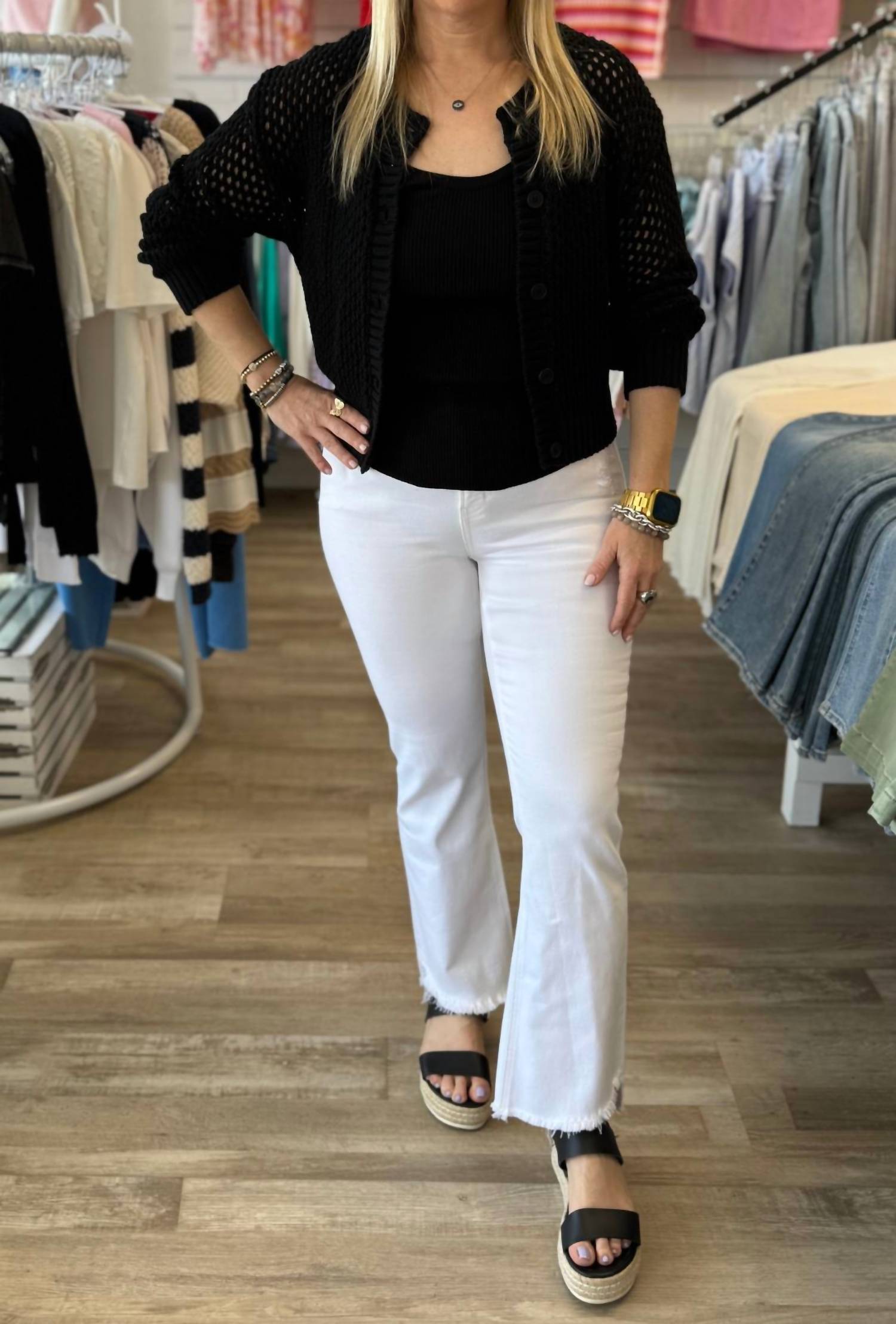 Flying Monkey - High Rise Crop Flare Jeans
