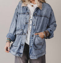 Easel - Barn Coat With Tan Collar