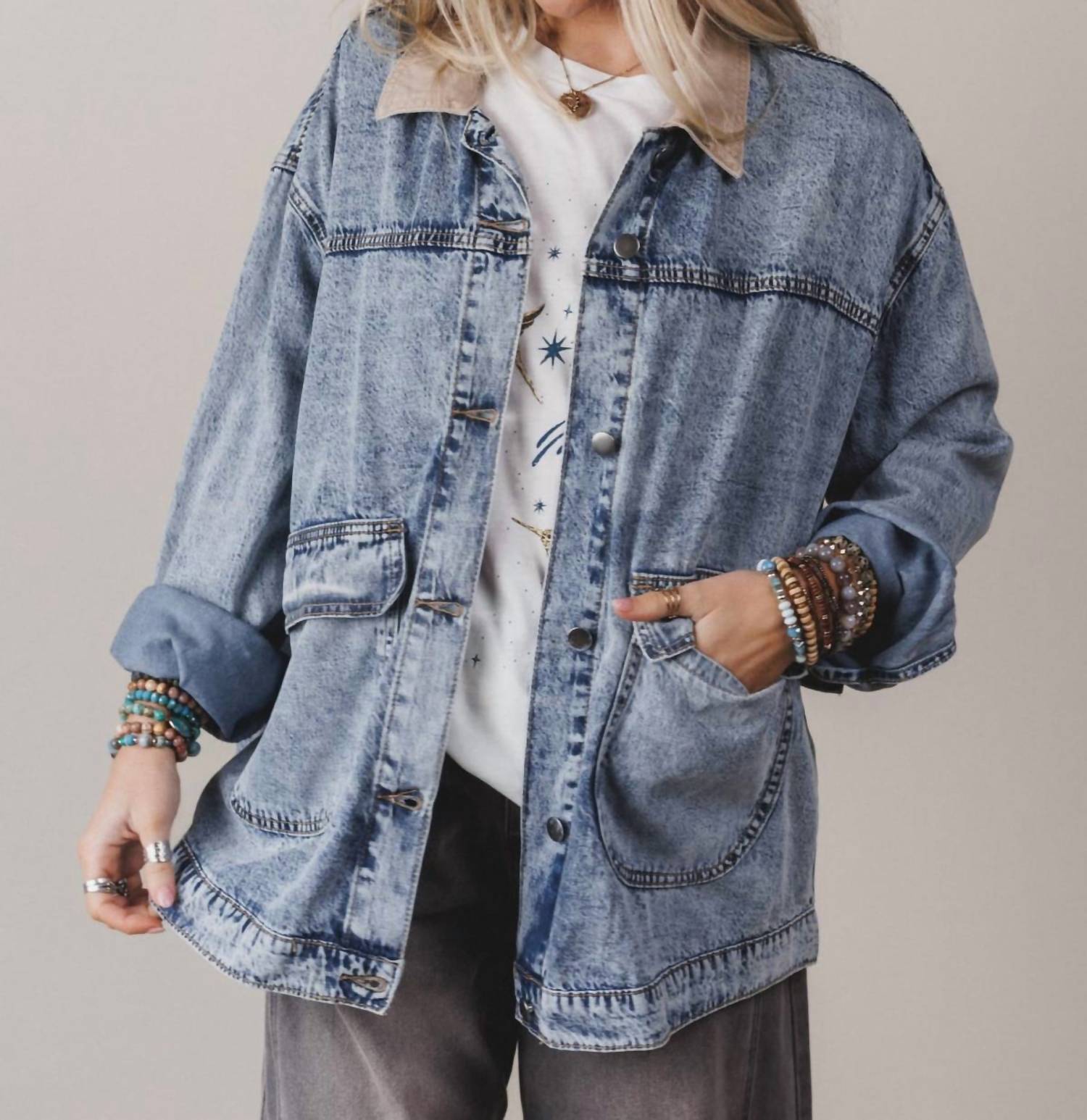 Easel - Barn Coat With Tan Collar