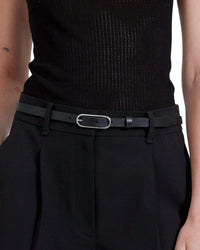 Rag & Bone Women's Baby Rounded Rebound Belt in black - women's accessory - alternate view