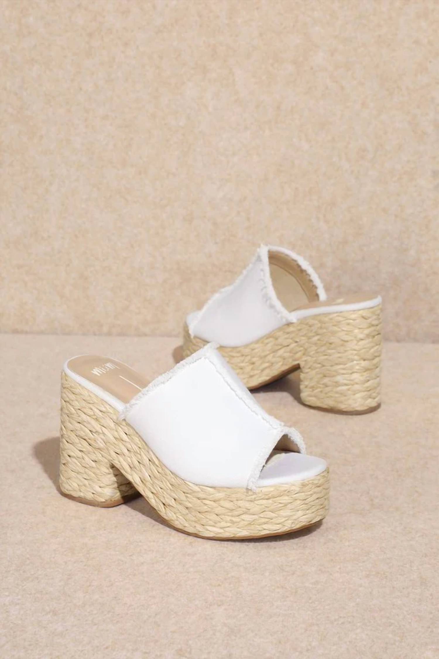 Miim - Women's Alison Peep Toe Braided Platform Sandal
