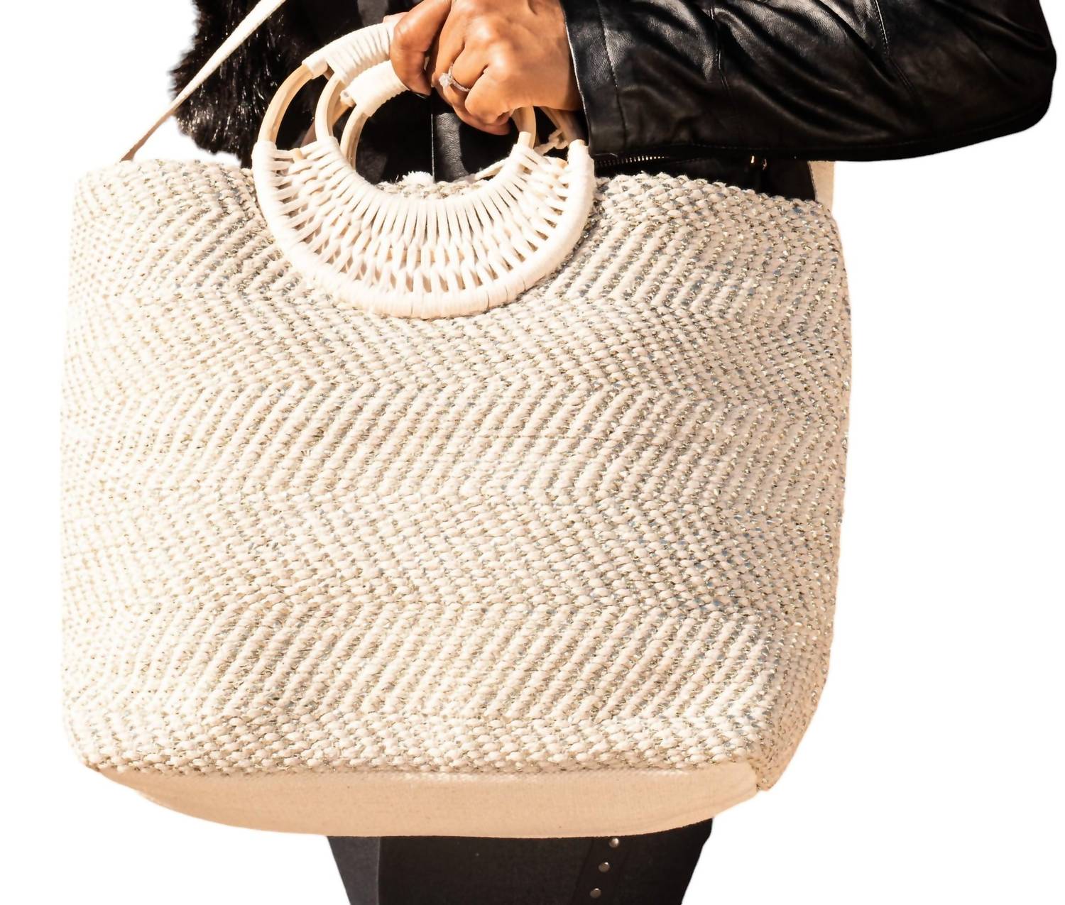 America & Beyond - Women's Embellished Shoulder Bag