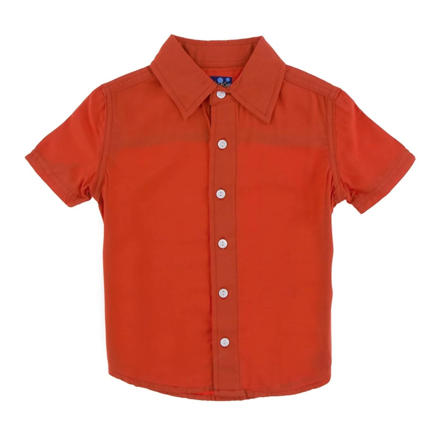 Kickee - Boys' Short Sleeve Woven Button Down Shirt