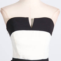 Productseeker Black and White Strapless Dress - women's dress - detail view