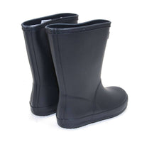 HUNTER Boys Original First Classic Rain Boots in navy blue - kids' shoe - alternate view