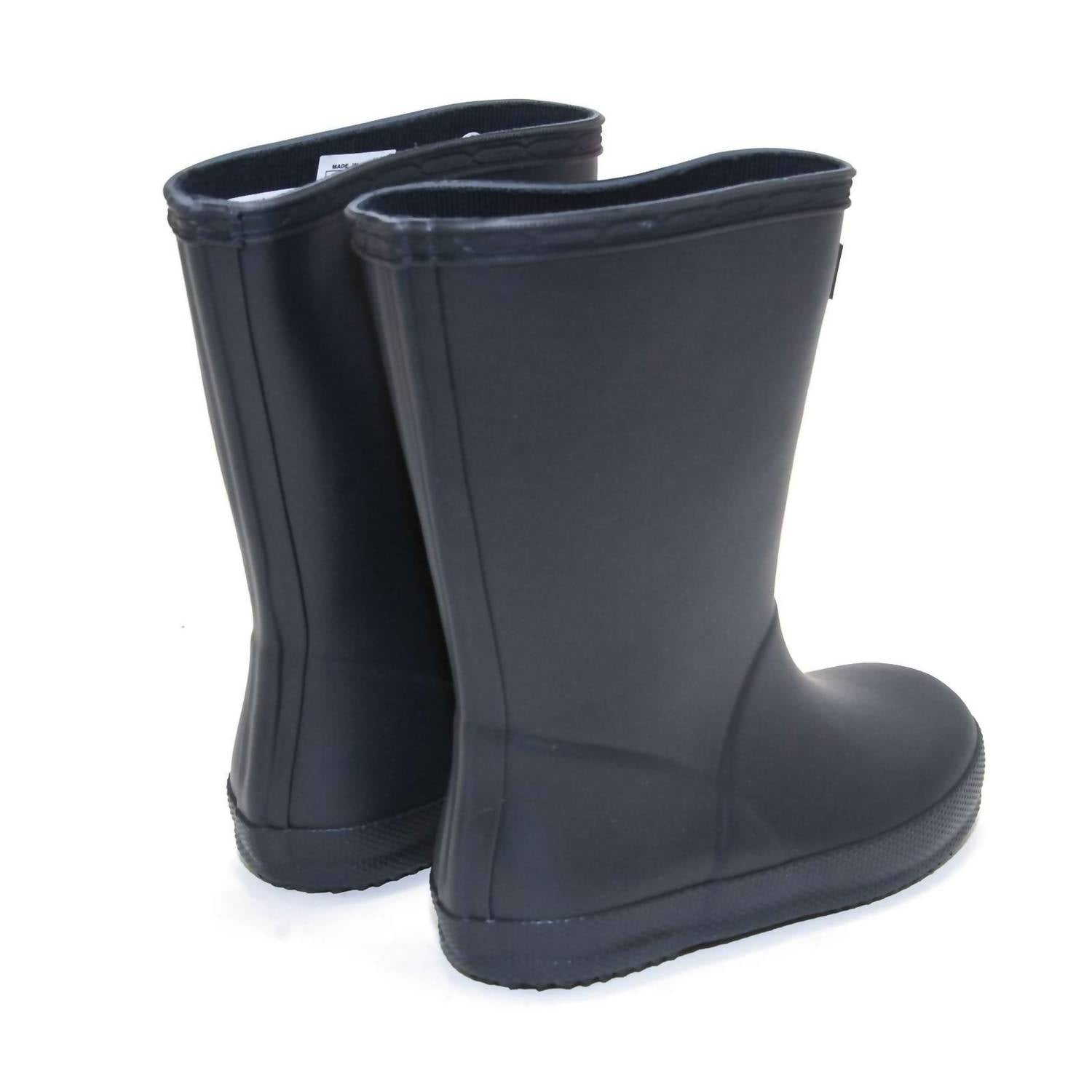 HUNTER Boys Original First Classic Rain Boots in navy blue - kids' shoe - alternate view