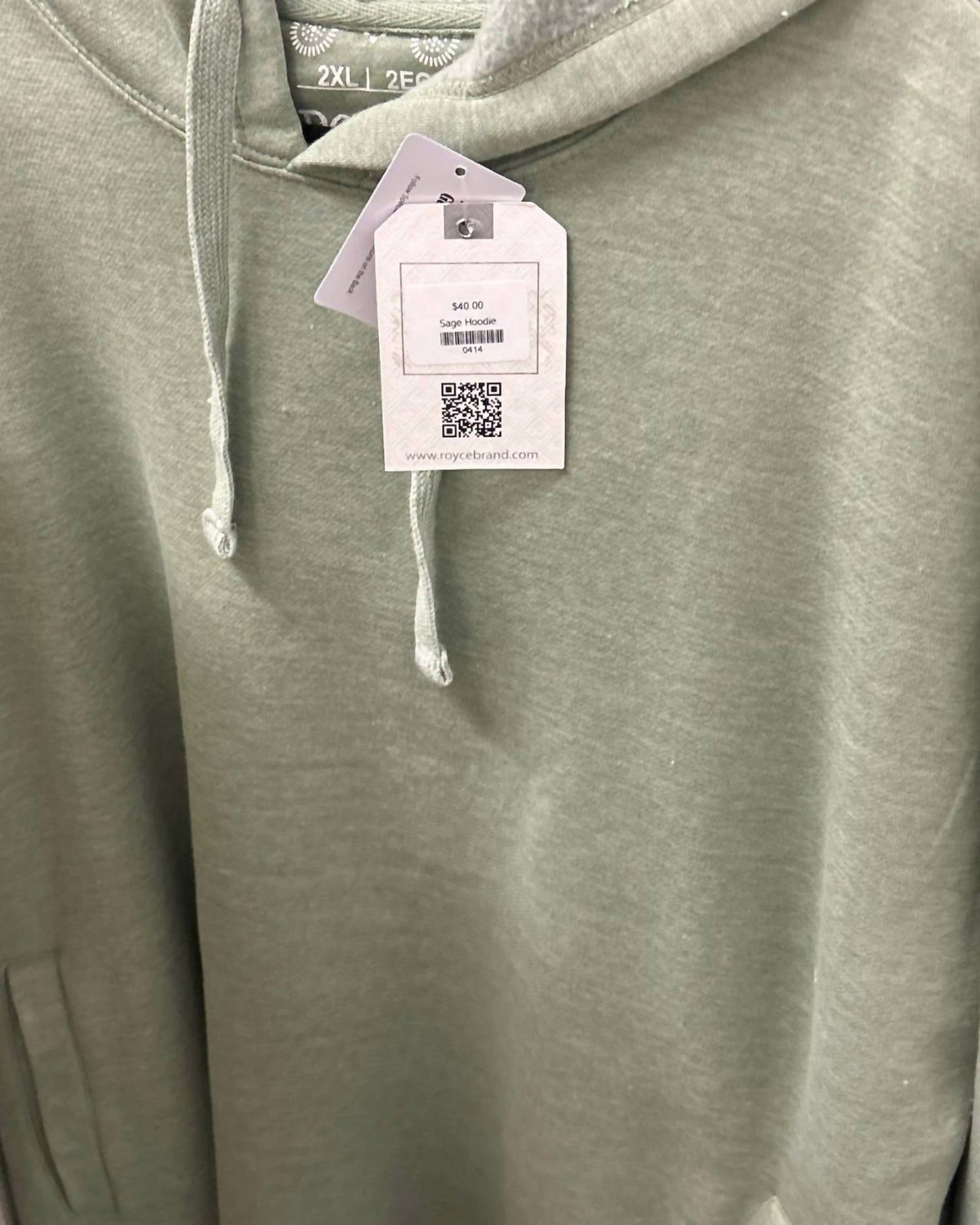 Royce Apparel - Unisex Kangaroo Pocket Drawstring Hoodie