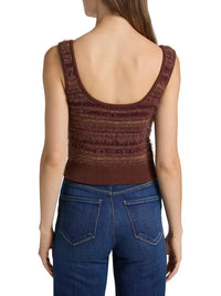 L'Agence Galene Knit Tank in natural multi 1 - women's tank top - alternate view