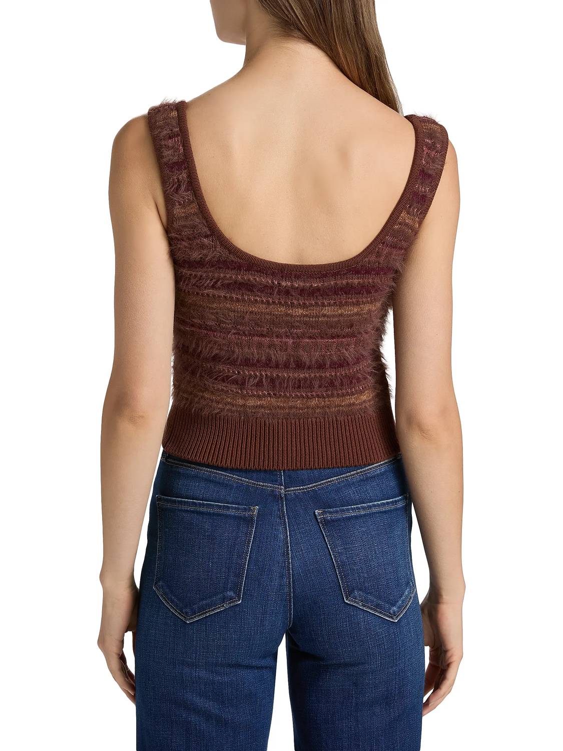 L'Agence Galene Knit Tank in natural multi 1 - women's tank top - alternate view