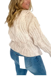 Le Lis - Joey Off Shoulder Cable Sweater