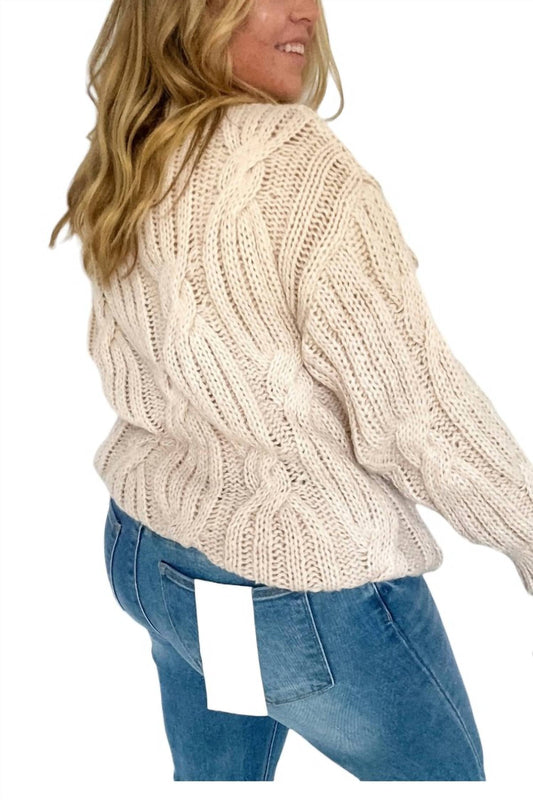 Le Lis - Joey Off Shoulder Cable Sweater