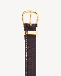 Nili Lotan - Women's Louise Croc Embossed Belt
