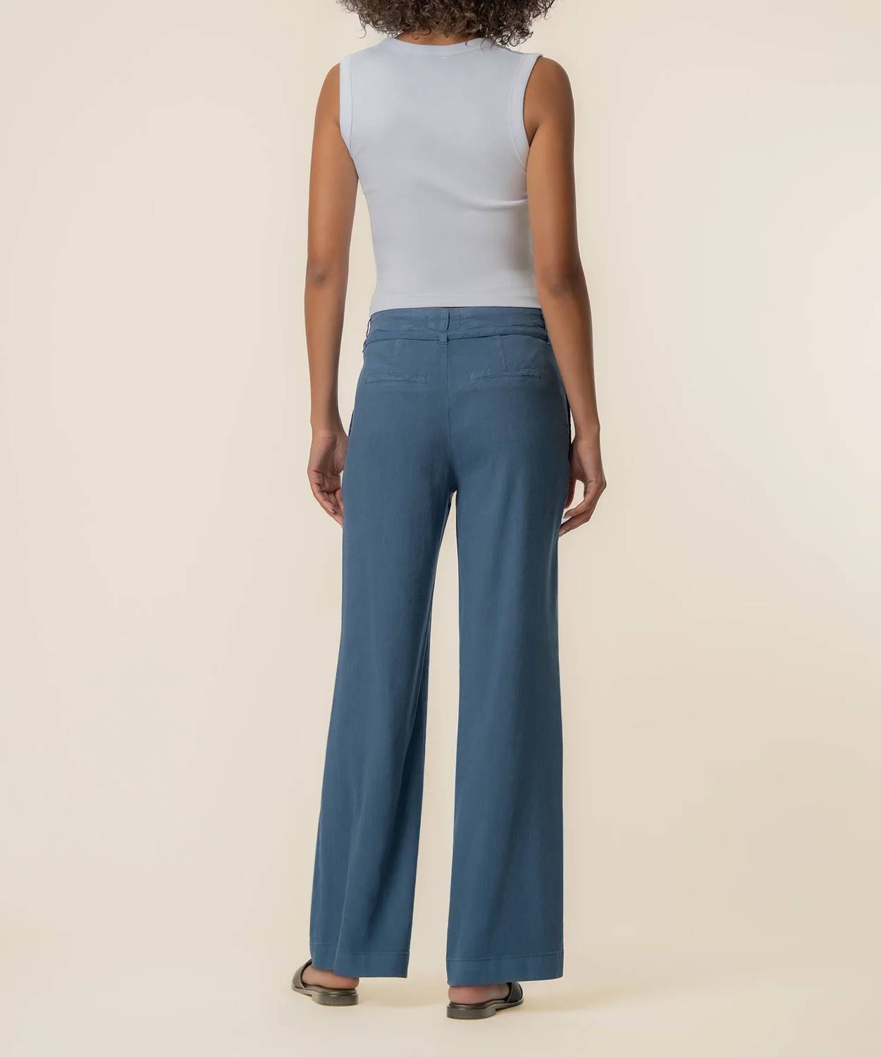 Kut From The Kloth - Meg Linen Wide Leg Pant With Seam Pocket
