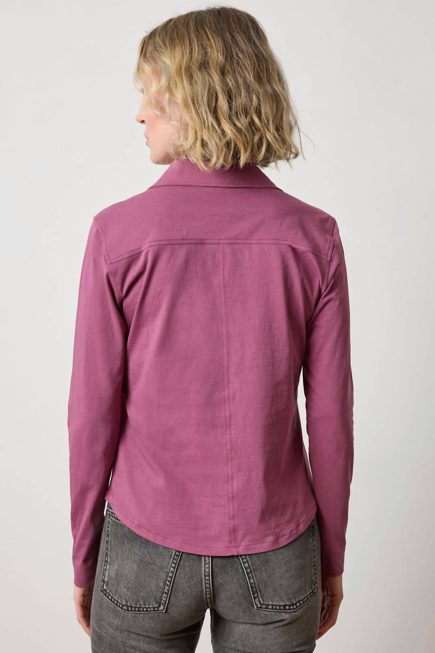 Lilla P - Split Neck Button Down Shirt