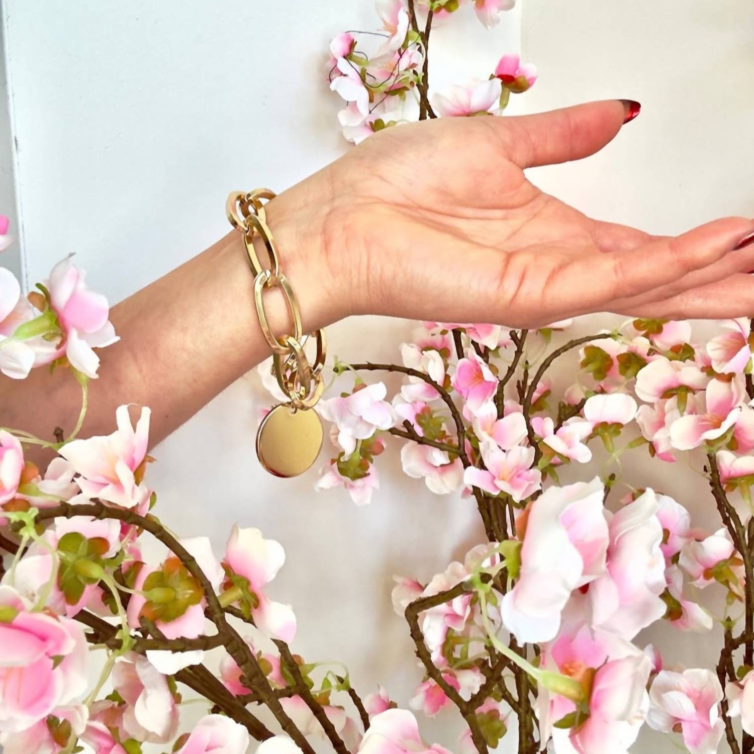 L GEORGE Women's Carly Bracelet in gold - women's jewelry - alternate view