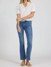 Dear John Denim - Women's Lace Puff Sleeve Top