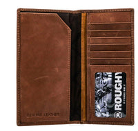 HOOEY Roughy Leather Rodeo Wallet in tan brown - men's bag - detail view