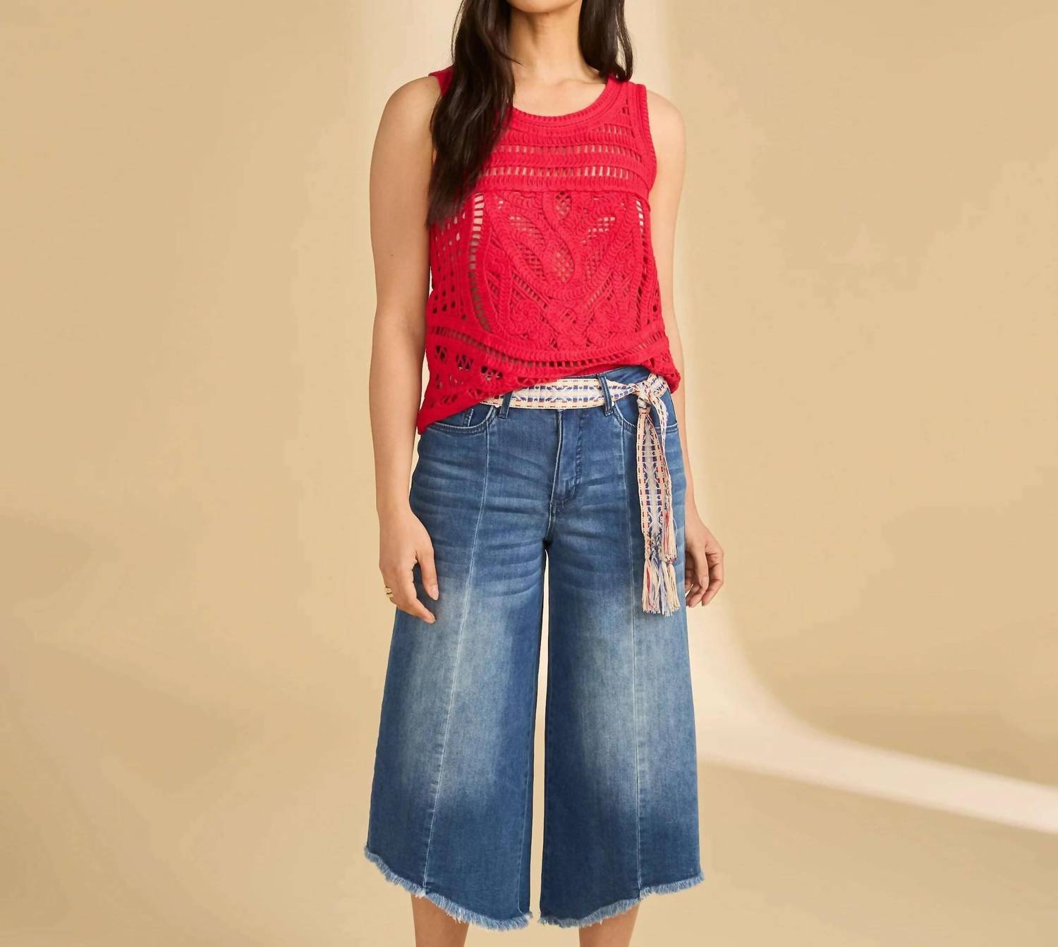 Fdj - Sleeveless Crochet Sweater