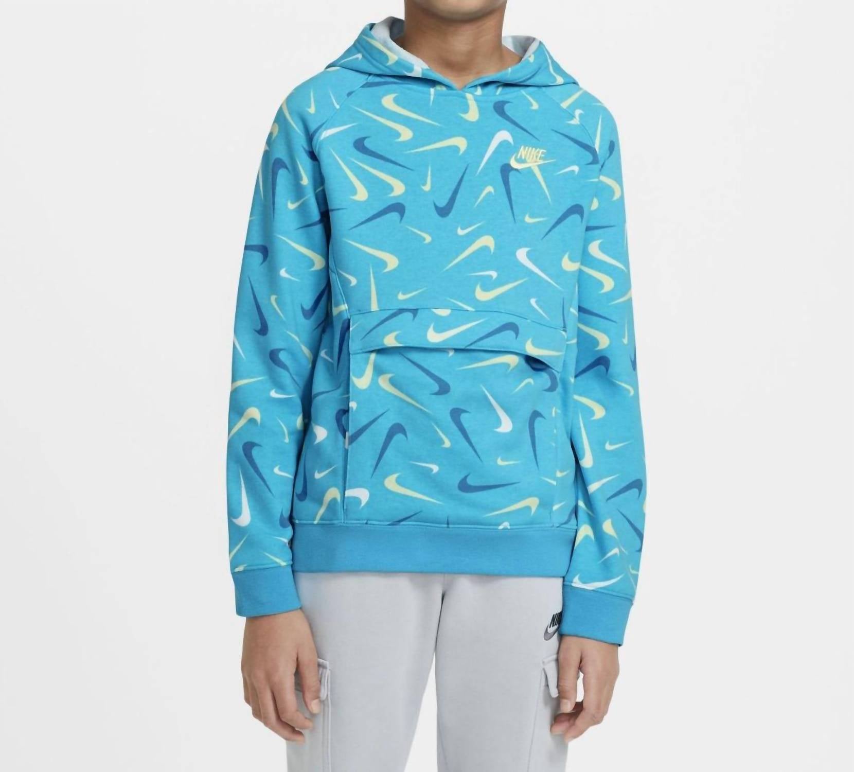 Nike - Big Boys Sports Club All Over Print Hoodie