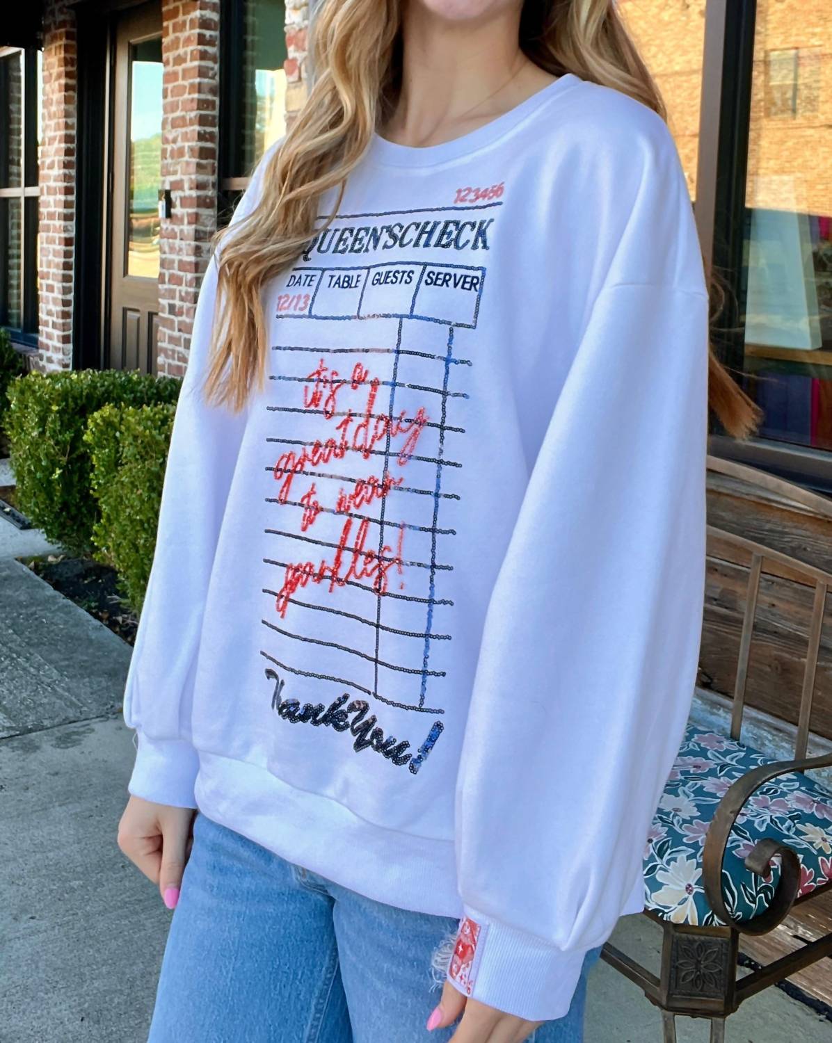 Queen Of Sparkles - Women's Check Sweatshirt