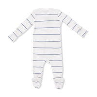 Angel Dear - Kids Vintage Stripe Ribbed Modal 2 Way Zipper Footie