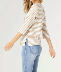 Coco + Carmen - Paulie Striped V-Neck Top
