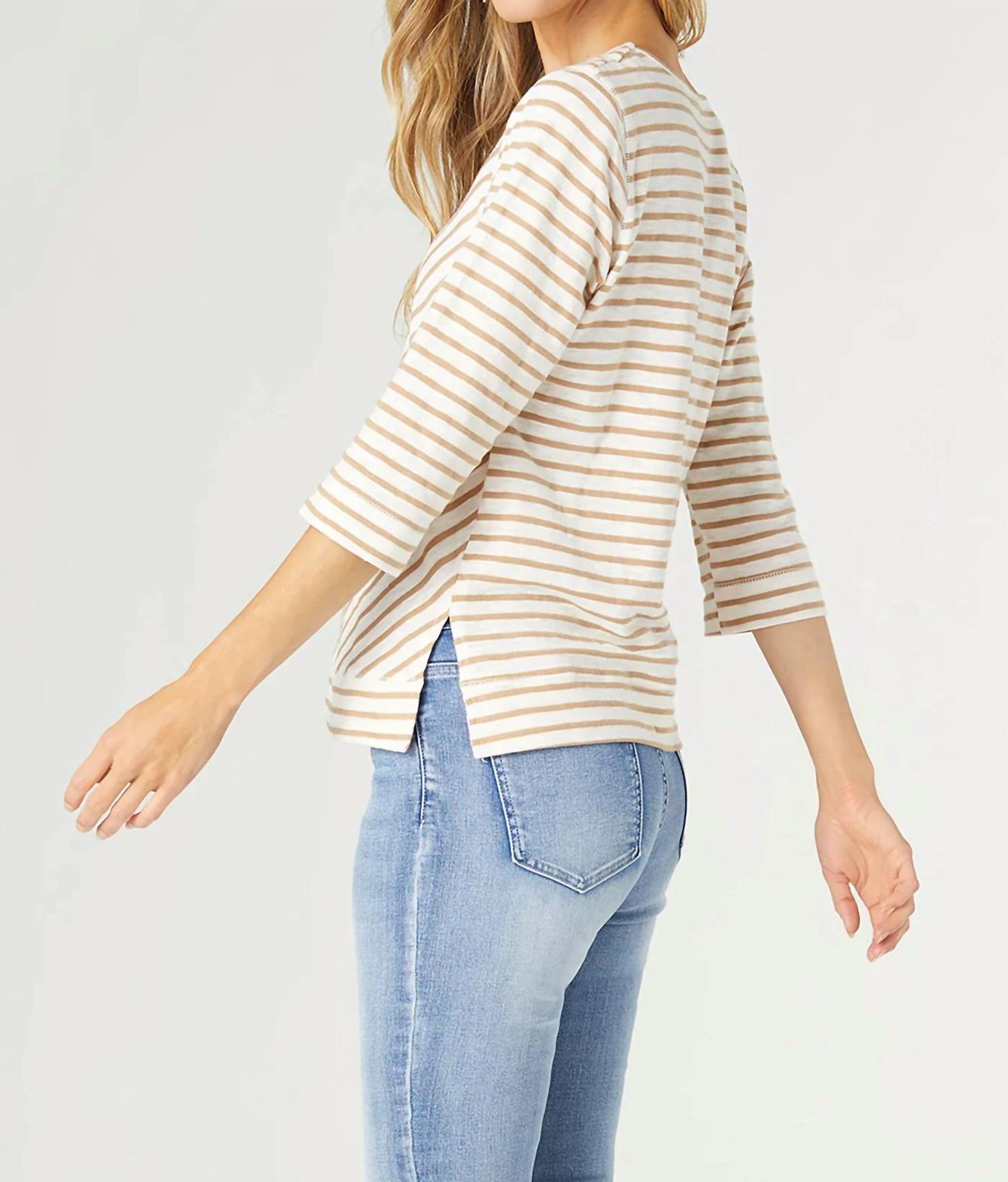 Coco + Carmen - Paulie Striped V-Neck Top