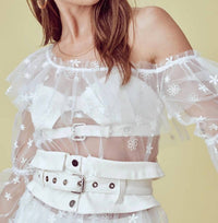 For Love & Lemons - Claudia Off Shoulder Tulle Dress