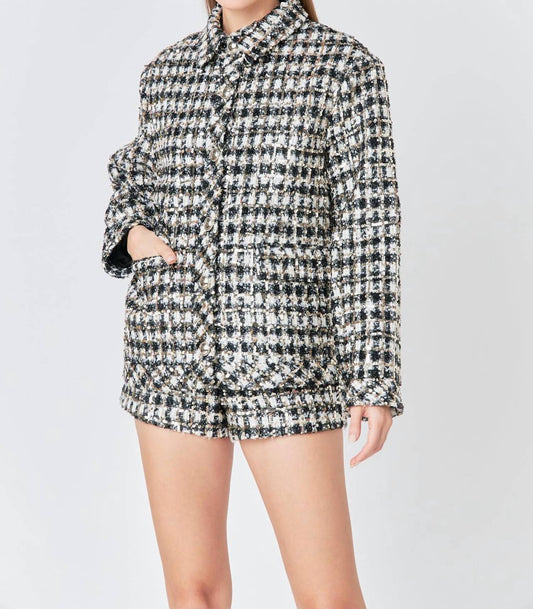 Endless Rose - Sequins Check Jacket