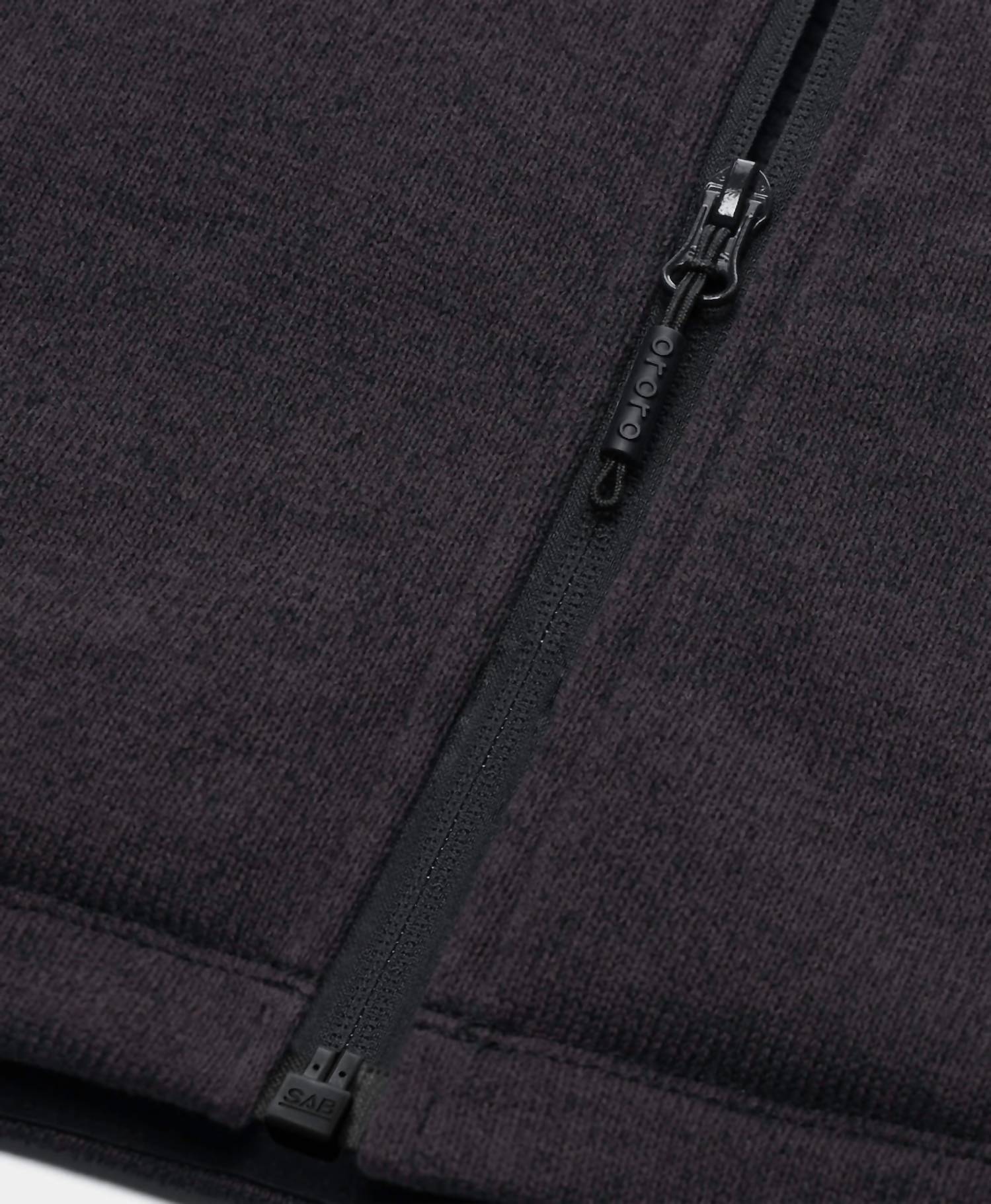 Ororo Augusta Heated Sweater Fleece Vest in dark heather gray - women's jacket - view 6