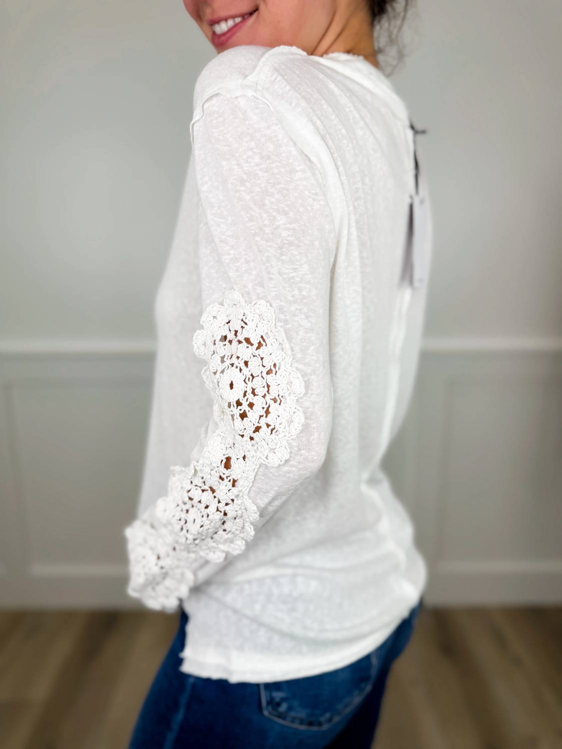 J.Nna - Pick Me Up Cotton Blend Long Sleeve Top