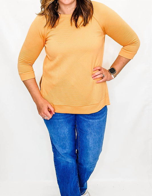 Tribal - Fiesta Ribbed Crew Neck Top