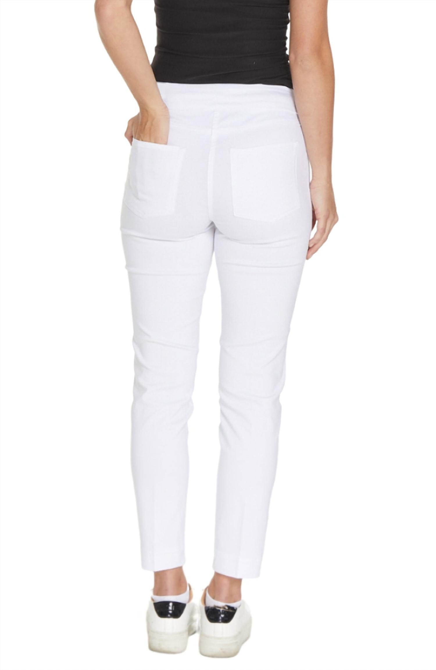 Slimsation By Multiples - Pull On Twill Ankle Pants