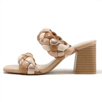 Soda - Women's Buggy Braided Block Heels