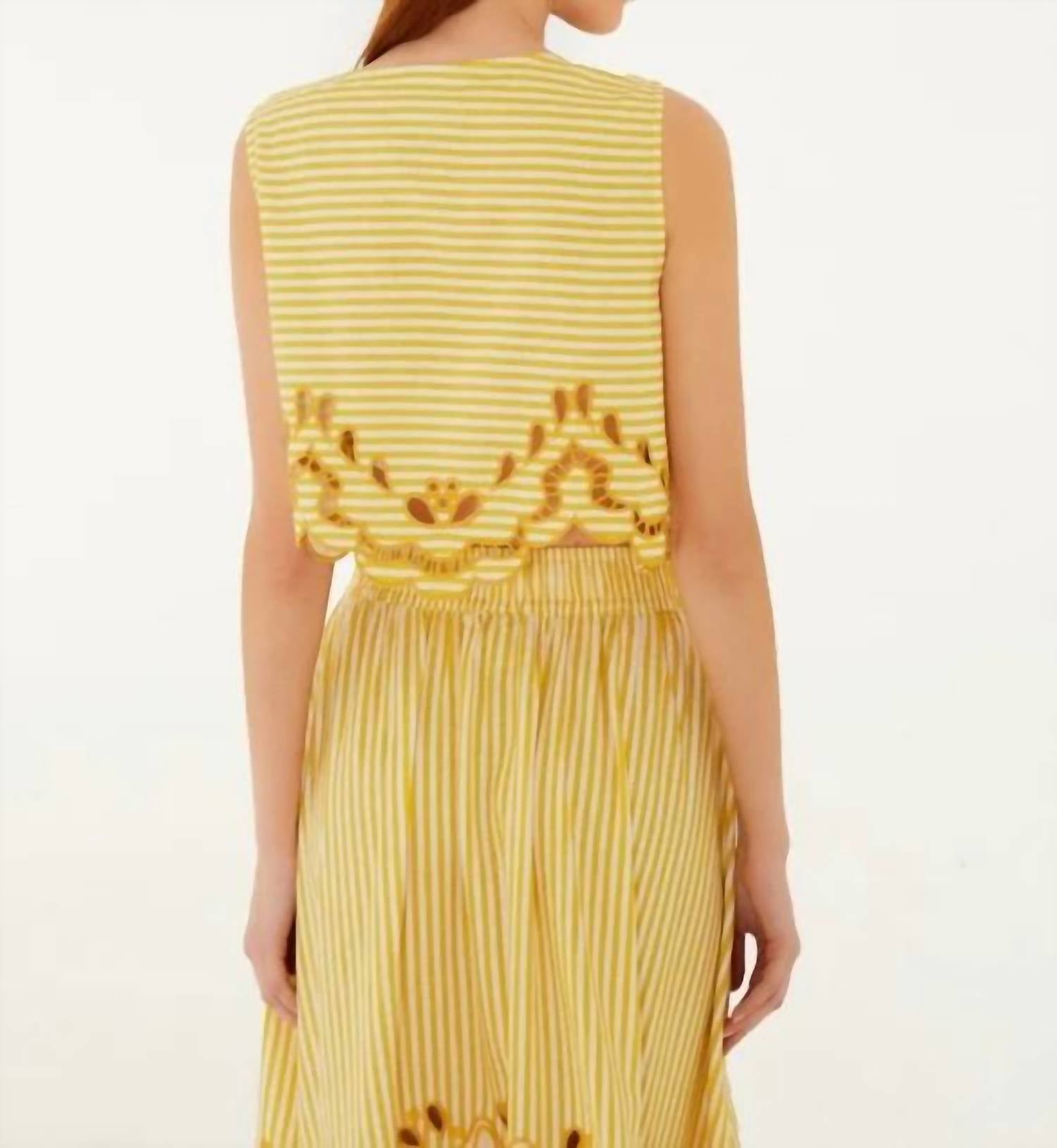 Farm Rio - Bicolor Stripes Richilieur Sleeveless Croptop
