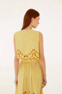 Farm Rio - Bicolor Stripes Richilieur Sleeveless Croptop