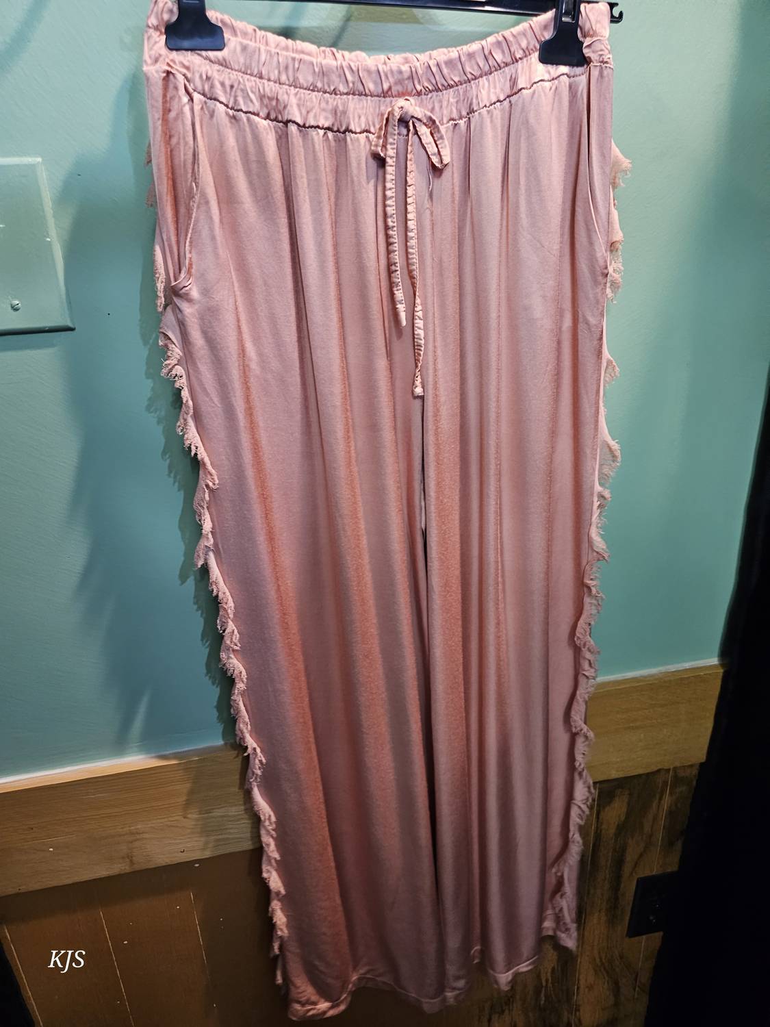 Made In Italy - Women's Silk Pant With Fringe