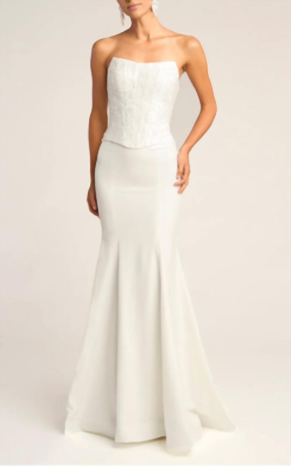 Portia&Scarlett - Lace Applique Bodice Trumpet Dress