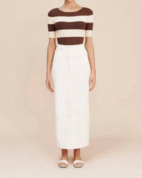 POSSE Harvey Pencil Skirt in vintage white - women's skirt