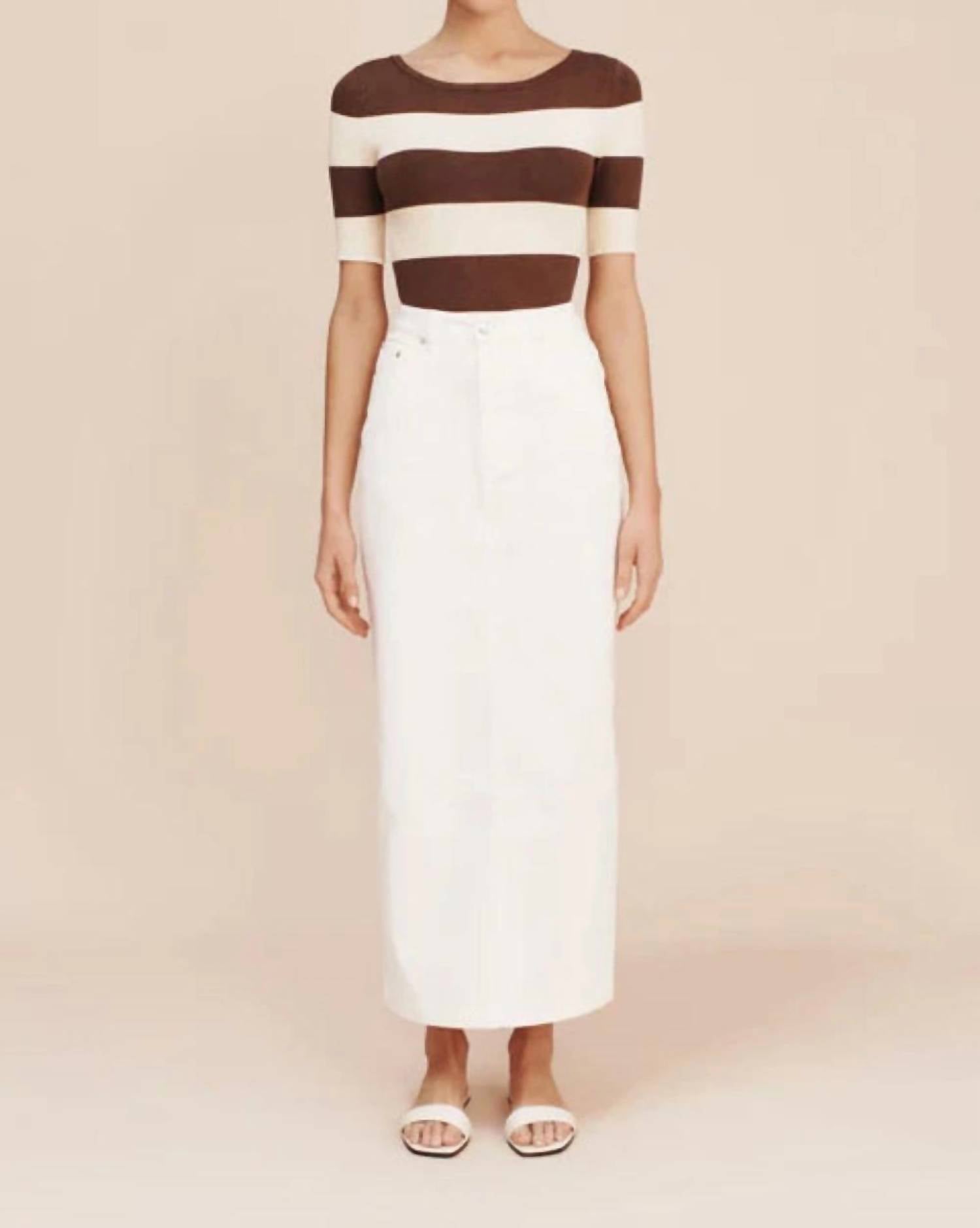 POSSE Harvey Pencil Skirt in vintage white - women's skirt