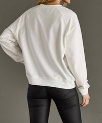 Panache Apparel Ski Girl Sweatshirt in white - women's top - alternate view