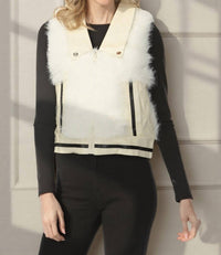 Metric Knits - Faux Fur Zip Up Vest