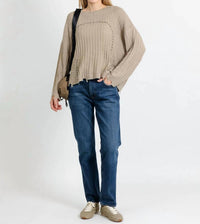 Terra - Contrast Stitch & Rib Sweater