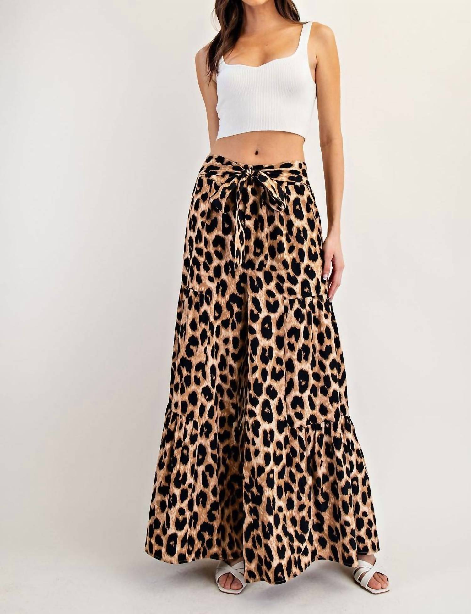 Ee:Some - Tiered Wide Leg Pants