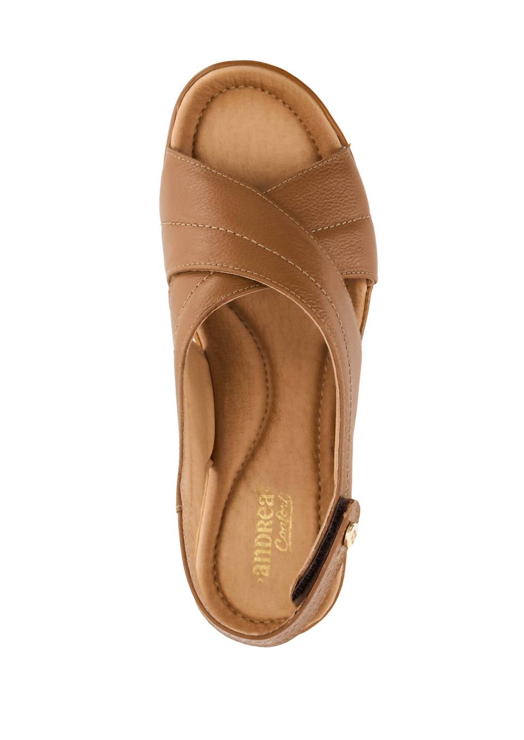 Andrea Women's Comfortable Wedge Sandal in honey - women's sandal - detail view