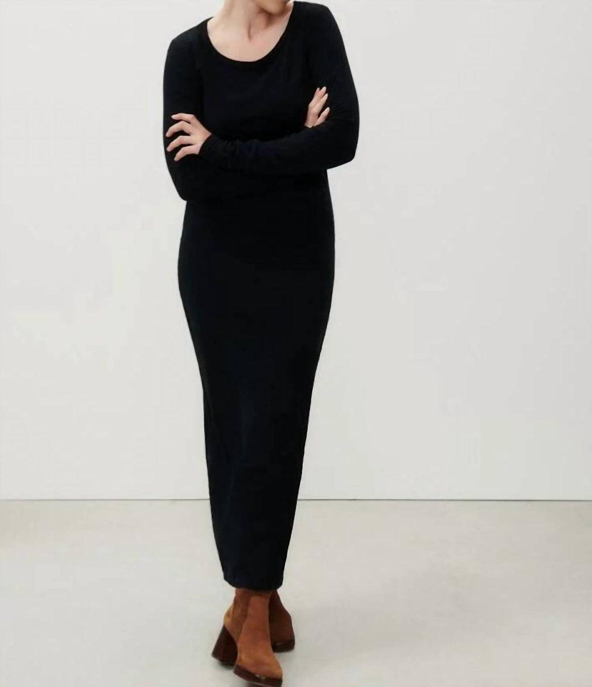 American Vintage - Gamipy Long Sleeve Round Neck Fitted Dress